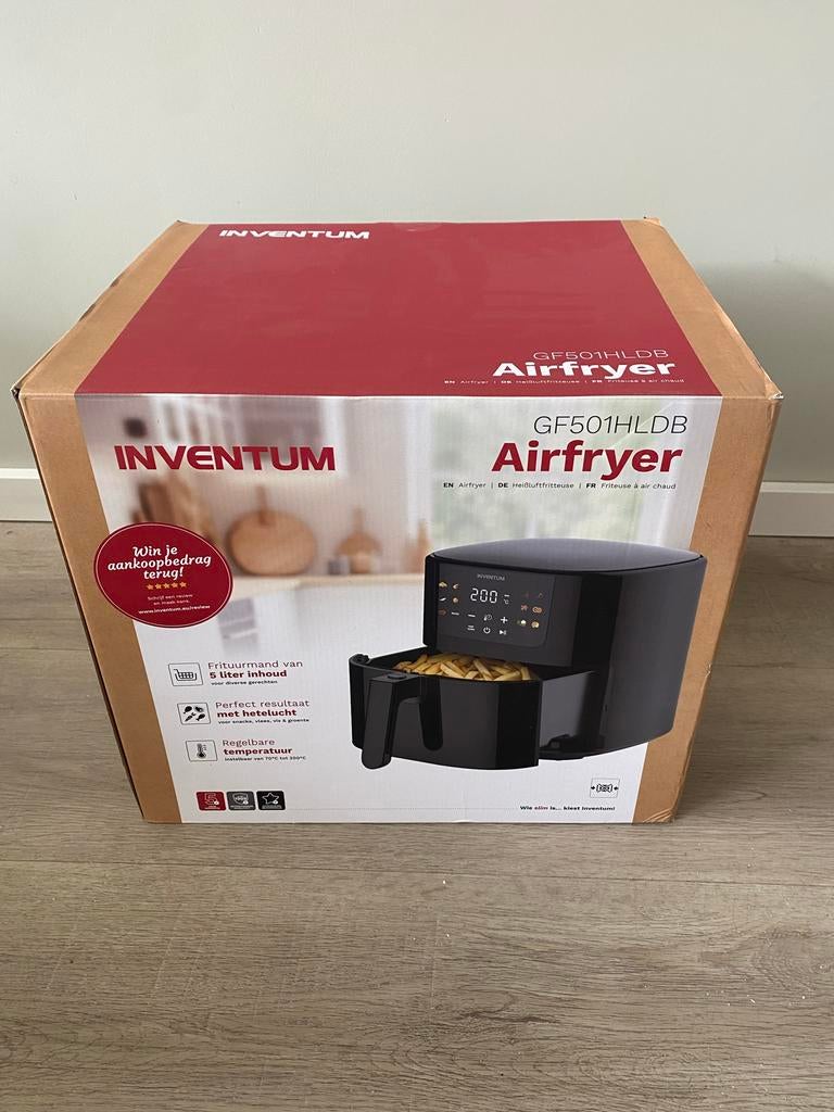Inventum Airfryer 5L PFAS-vrij GF501HLDB (nieuw!), Ophalen of Verzenden, Nieuw