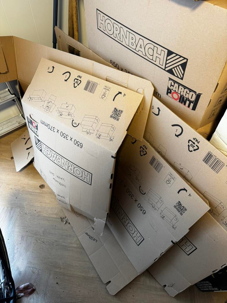 3 gratis stevige verhuisdozen, Doe-het-zelf en Verbouw, Kratten en Dozen, Ophalen, 40 tot 60 cm, 50 tot 75 cm, 35 tot 50 cm