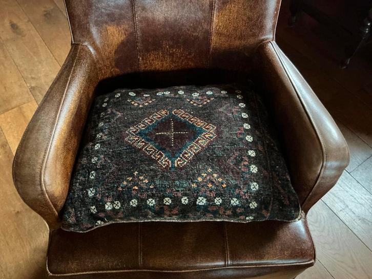 Mooi antiek Perzisch Kussen ❤️ 48 x 37, Antiek en Kunst, Antiek | Kleden en Textiel, Ophalen of Verzenden