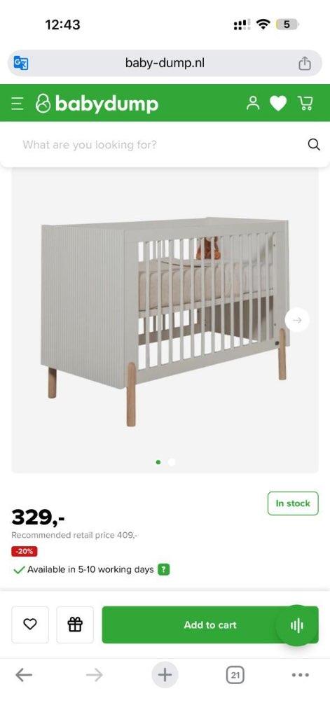 Baby bed, Ophalen of Verzenden, Zo goed als nieuw, Ledikant