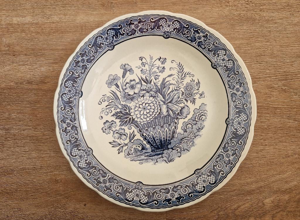 Delfts Blauw wandbord / sierbord van Boch Belgium, Ophalen of Verzenden