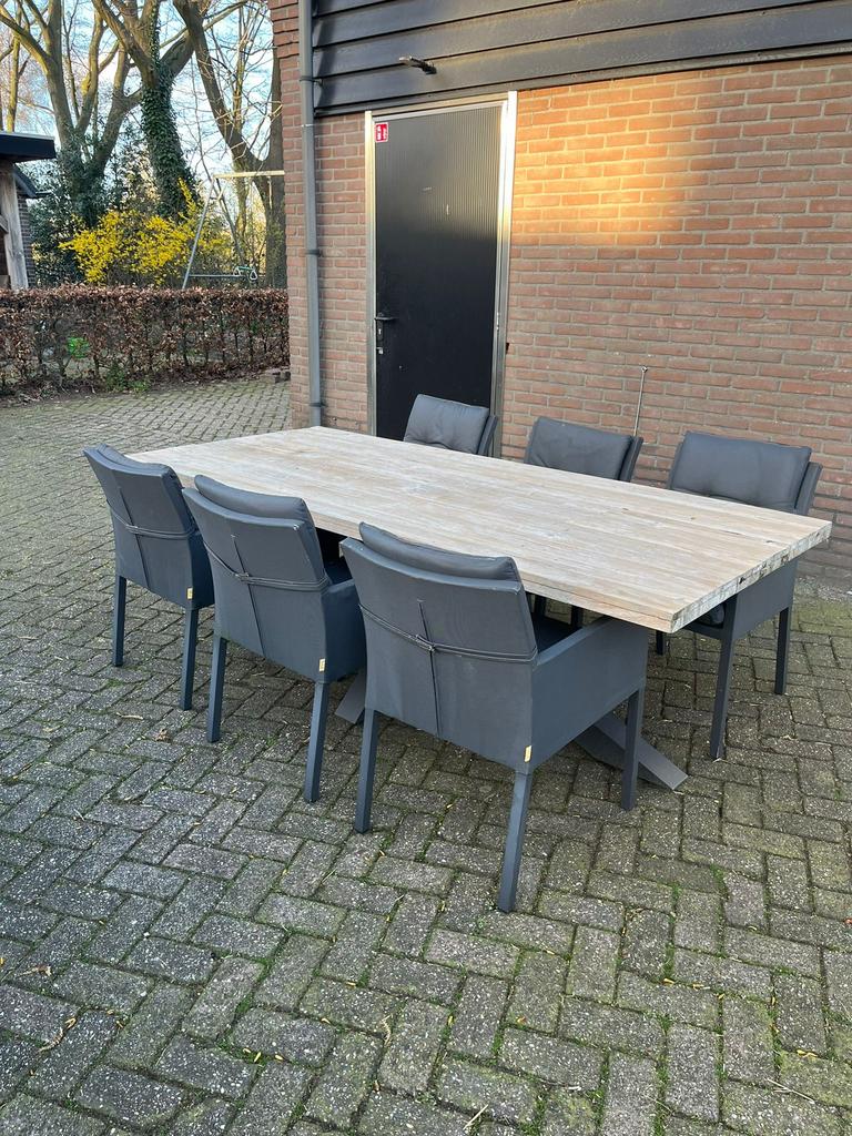 Life tuinset met 6 stoelen all weather, Tuin en Terras, Tuinsets en Loungesets, Ophalen, Zo goed als nieuw, Overige materialen