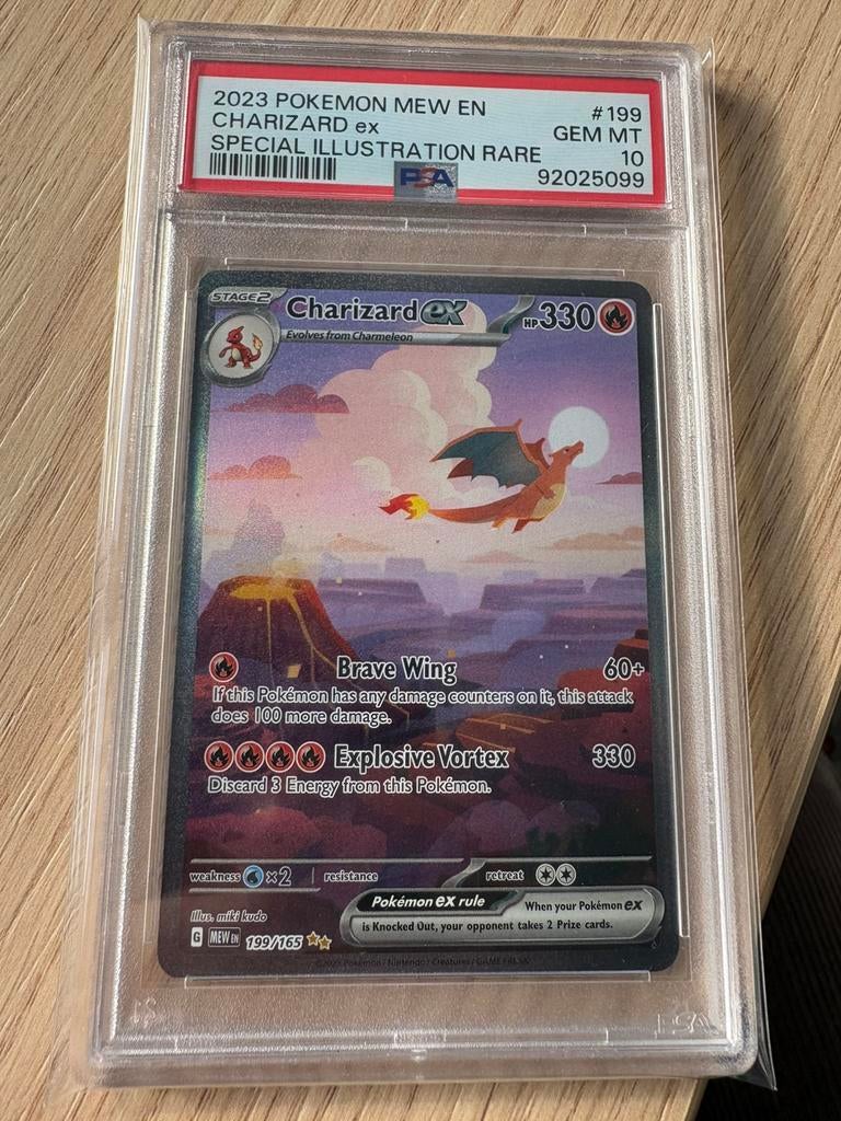 Charizard ex 199/165 PSA 10 - Pokemon 151 MEW, Ophalen of Verzenden, Nieuw