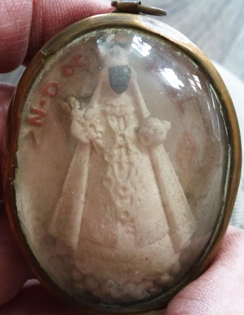 Om 1850 Meerschuim Heilige Hanger Notre Dame de Hal