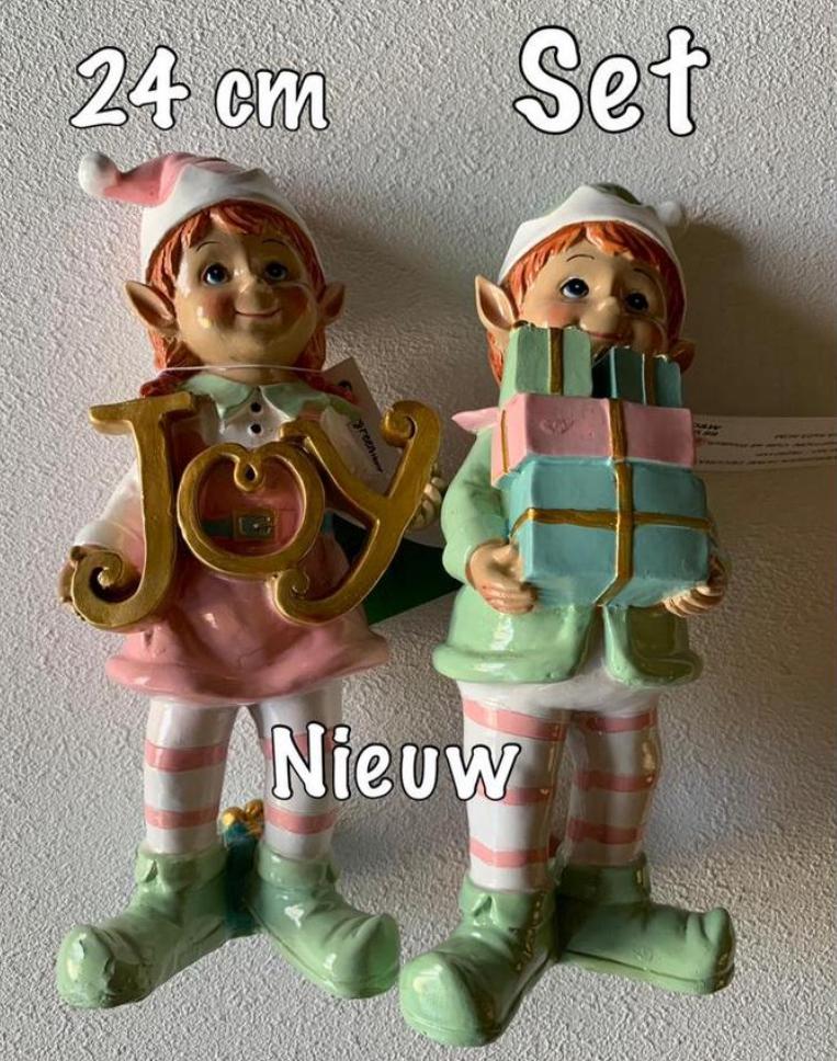 2 Kerst Elfjes 24 cm .  Nieuw, Ophalen of Verzenden, Nieuw