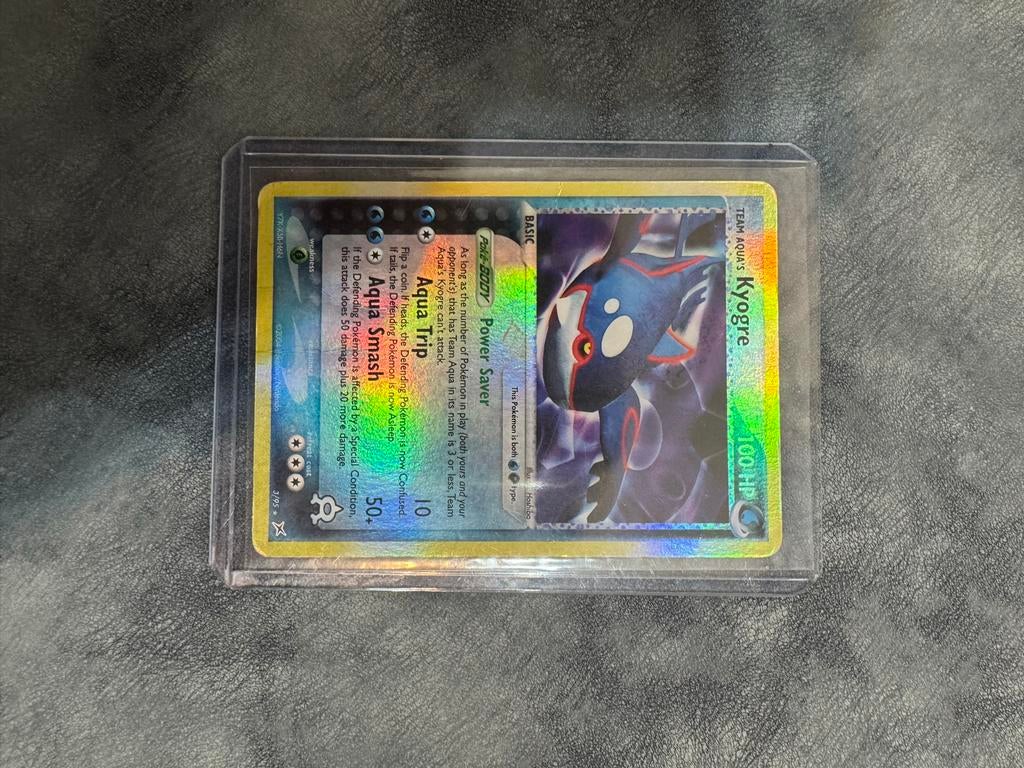 Pokémon Kaart: Team Aqua's Kyogre EX (Foil), Ophalen of Verzenden, Gebruikt, Losse kaart, Foil