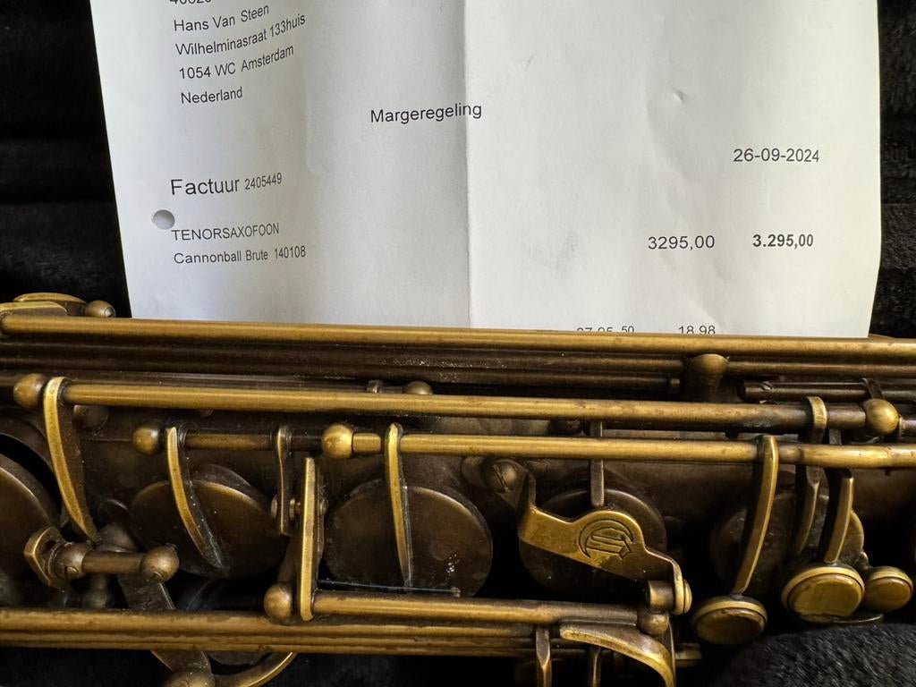 Cannonball Brute Stone Bell Tenor Saxofoon, Muziek en Instrumenten, Blaasinstrumenten | Saxofoons, Ophalen, Gebruikt, Tenor, Met koffer