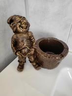 Tuinkabouter met bloempot, Ophalen of Verzenden