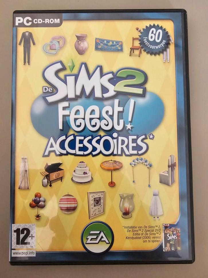 Pc game De Sims 2 feest! accessoires, Spelcomputers en Games, Games | Pc, Zo goed als nieuw, Strategie en Constructie, 1 speler