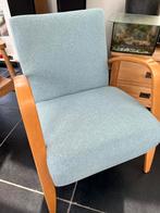 2 Ikea fauteuile met houten frame en lichtblauwe bekleding, Gebruikt, Overige kleuren, Ophalen of Verzenden, Eén