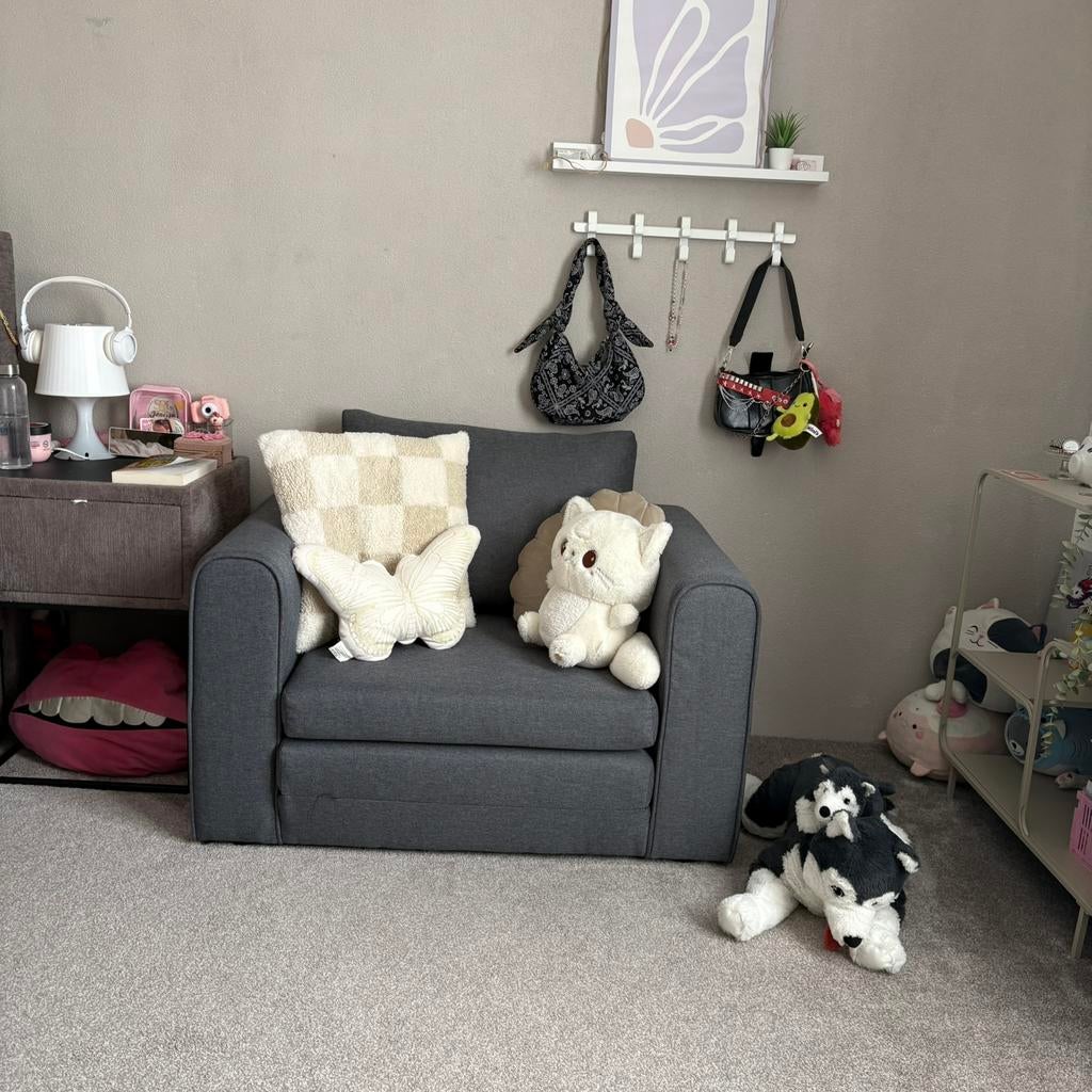 Slaap bank 1 persoons, Ophalen, 90 cm, Eenpersoons, Zo goed als nieuw