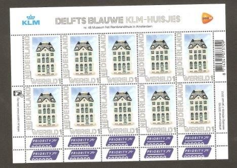 2012 Vel KLM Huisjes Wereld, Postzegels en Munten, Postzegels | Nederland, Ophalen of Verzenden, Postfris