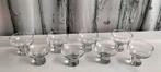 Vintage cocktail/dessert glazen op voet uit de jaren 70., Glas of Glazen, Ophalen of Verzenden, Overige stijlen, Glas