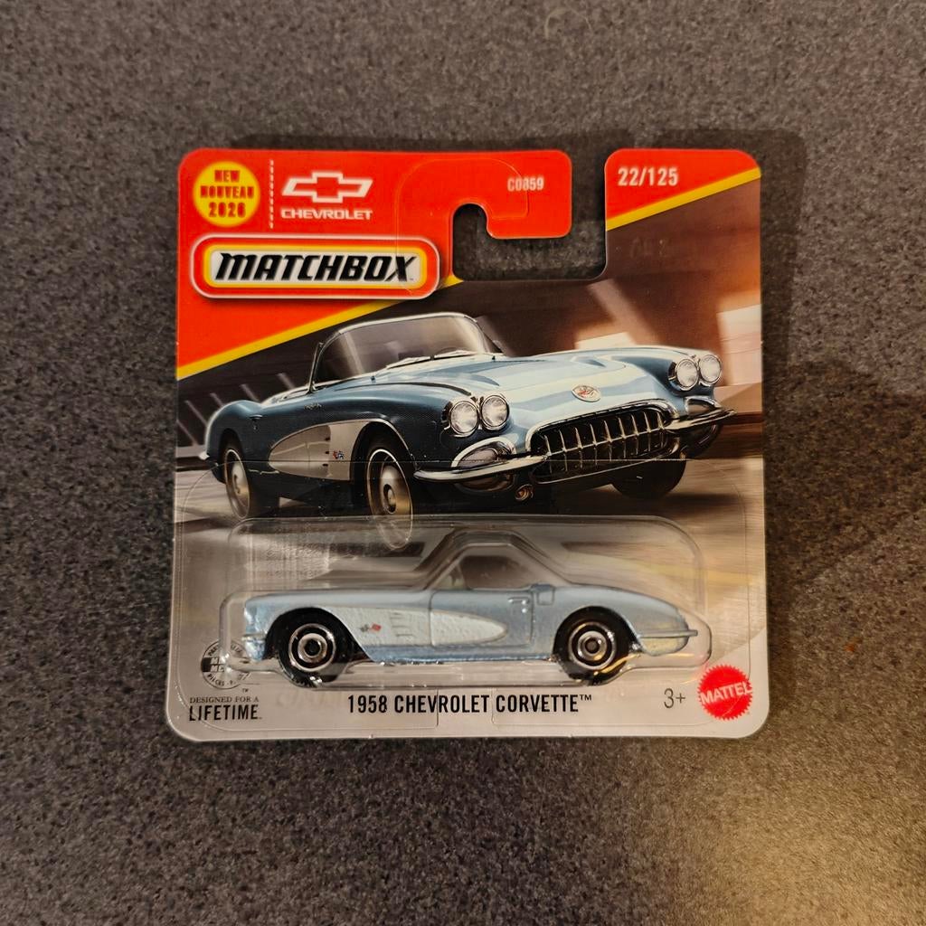 Matchbox 1958 Chevrolet Corvette - Nieuw in verpakking, Ophalen of Verzenden, Nieuw, Auto