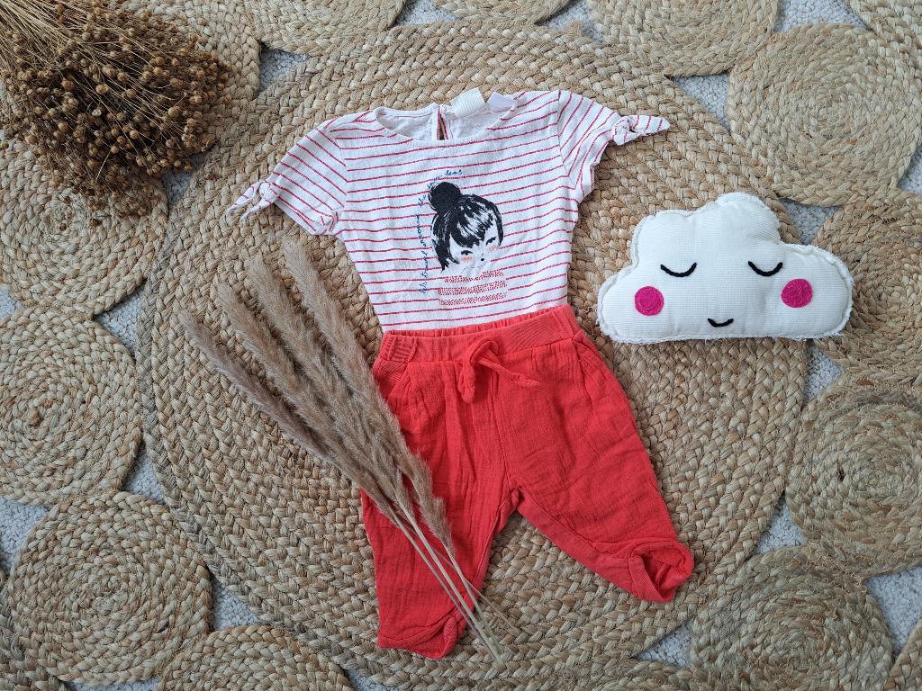 Zara rood wit gestreept setje maat 68, Kinderen en Baby's, Babykleding | Maat 68, Meisje, Ophalen of Verzenden, Zo goed als nieuw