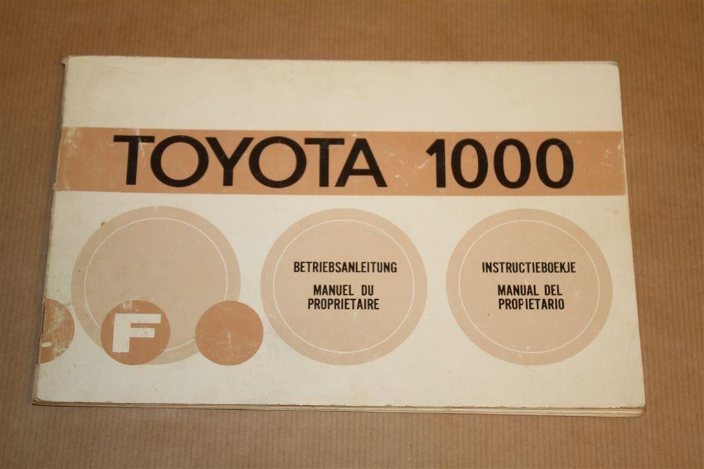 Toyota 1000 Instructieboekje - 1974, Ophalen of Verzenden