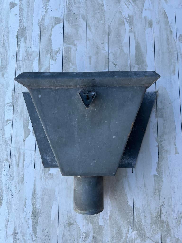 Zinken vergaarbak (Model Junior) voor regenpijp 70mm, Doe-het-zelf en Verbouw, Buizen en Afvoer, Afvoer, Gebruikt, Ophalen of Verzenden