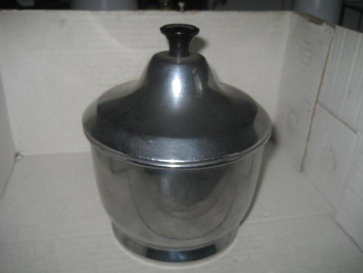 Tabaks pot metaal met deksel retro, Verzamelen, Retro, Huis en Inrichting, Ophalen of Verzenden