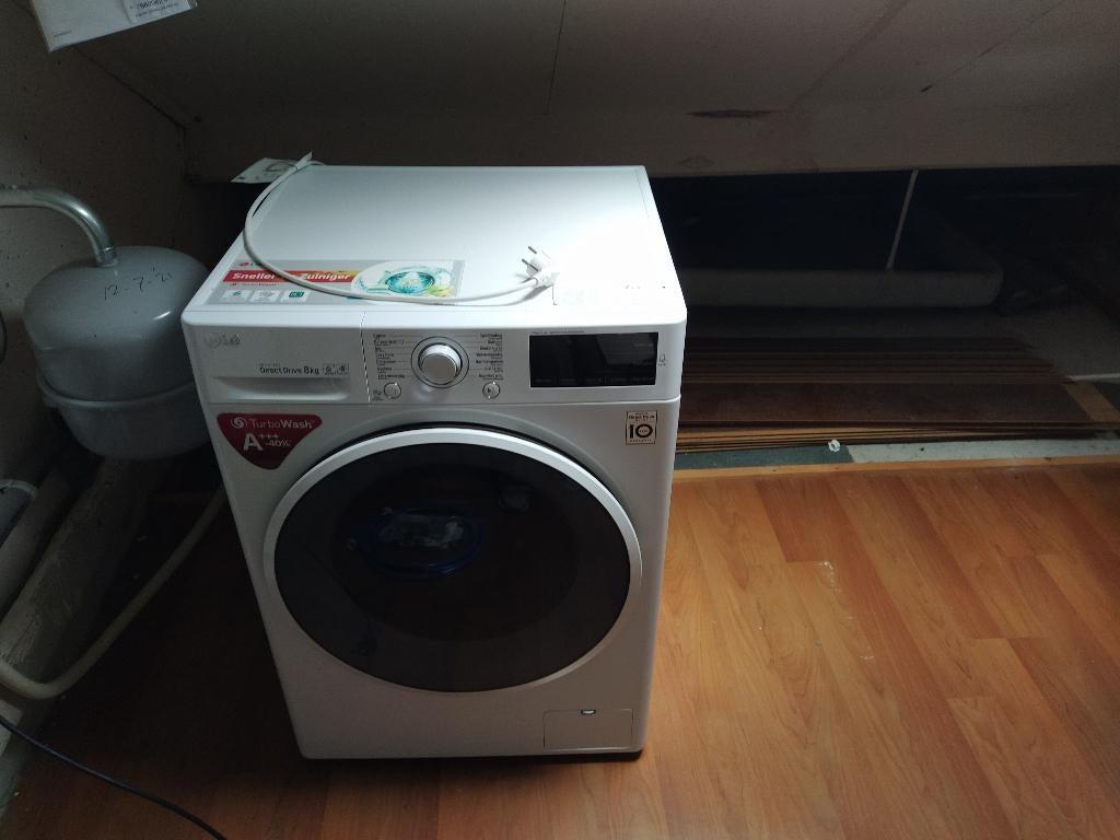 LG wasmachine - Direct Drive 8kg A+++, Ophalen, 1200 tot 1600 toeren, Gebruikt, 8 tot 10 kg