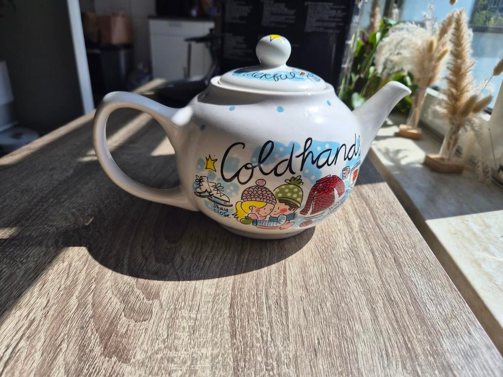 Blond Amsterdam Winter Theepot - Gezelligheid voor Thee, Zo goed als nieuw, Steen/keramiek, Meerkleurig, Ophalen