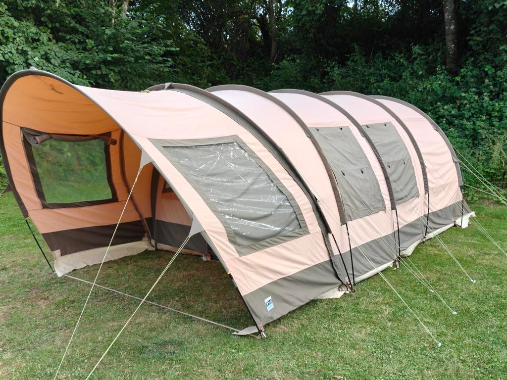 Ruime 4 persoons tunneltent polycotton (katoen), Caravans en Kamperen, Tenten, Ophalen