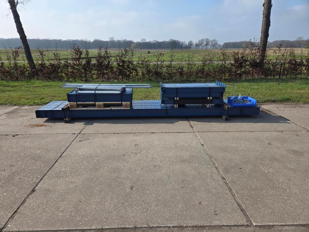 Polypal draagarmstelling enkelzijdig 9xst 4.5x1.2x7.3m, Ophalen of Verzenden