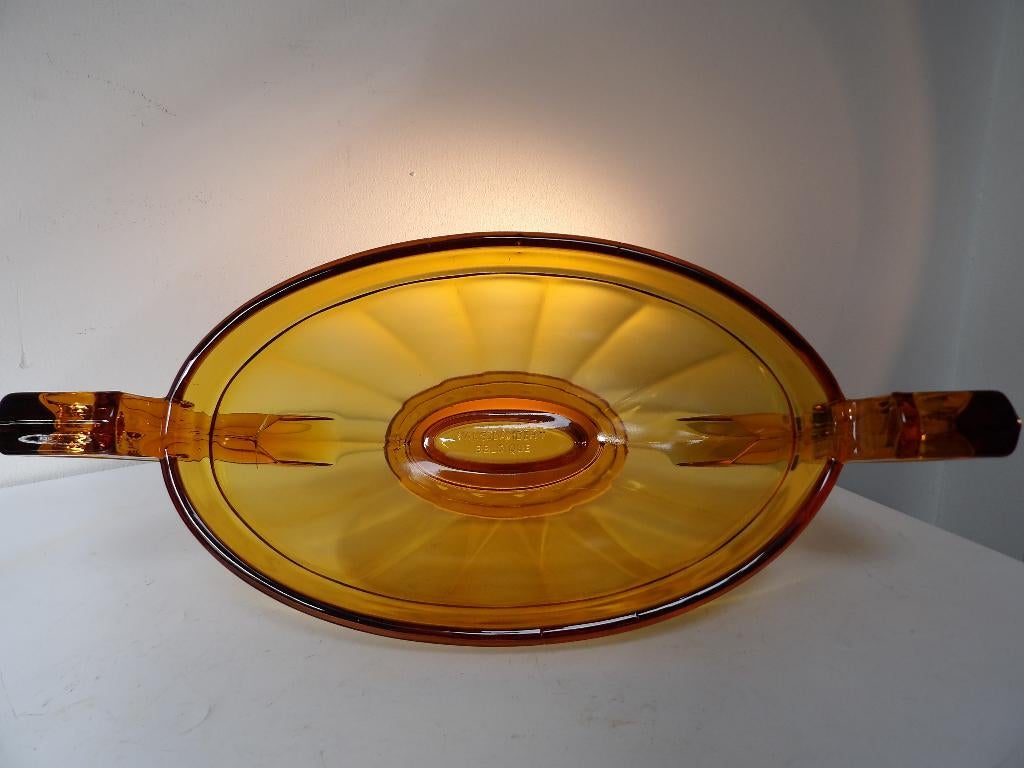 Art Deco Coupe Val st Lambert, Noemie/Ovaal, Antiek en Kunst, Antiek | Glas en Kristal, Ophalen of Verzenden