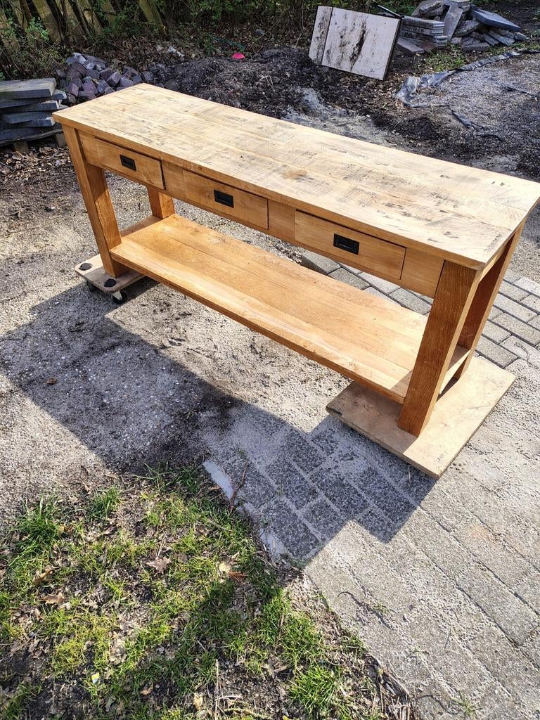 Teak houten meubel, Ophalen, 25 tot 50 cm, Rechthoekig
