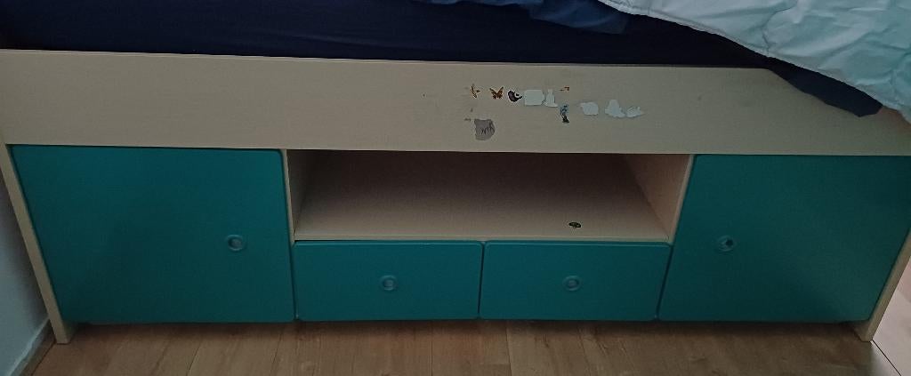 Bed hoogslaper, Ophalen, Gebruikt, 90 cm, Eenpersoons