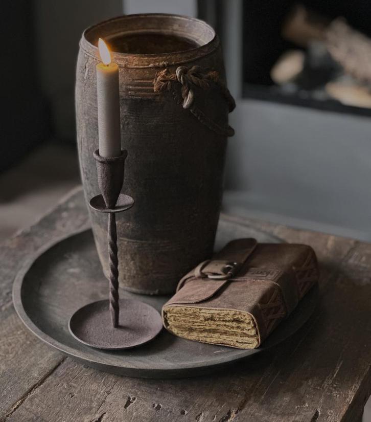 Oude houten hoffz kruik / pot, Huis en Inrichting, Woonaccessoires | Overige, Ophalen of Verzenden