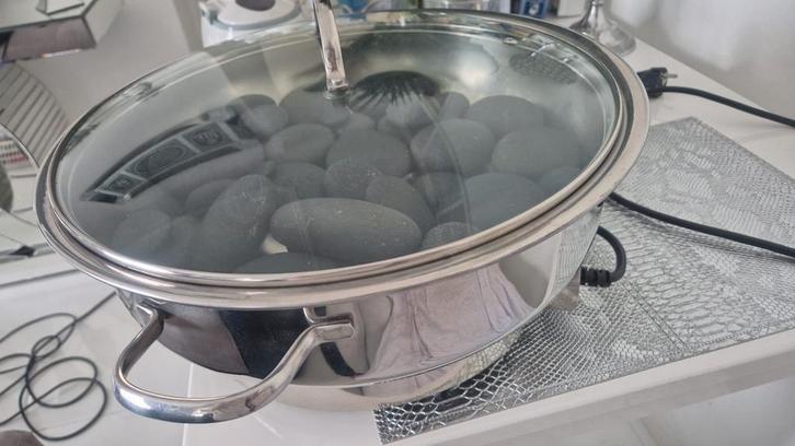 Hot stone verwarmer + massage stenen set, Sport en Fitness, Massageproducten, Hotstone, Ophalen