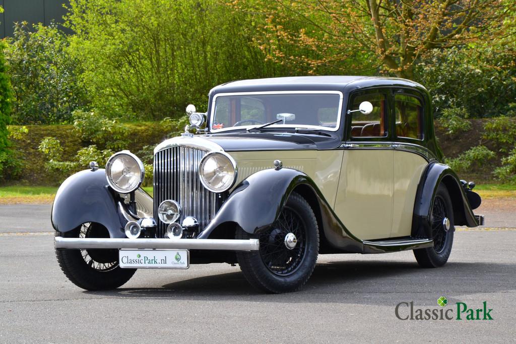Bentley 3 ½ Litre Hooper Sports Saloon (Derby) (bj 1937), Auto's, Lederen bekleding, Overige kleuren, Leder, Handgeschakeld