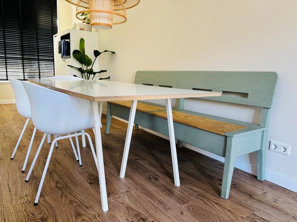 HAY Loop stand tafel, Huis en Inrichting, Tafels | Eettafels, Gebruikt, 50 tot 100 cm, 200 cm of meer, Vijf personen of meer, Rechthoekig