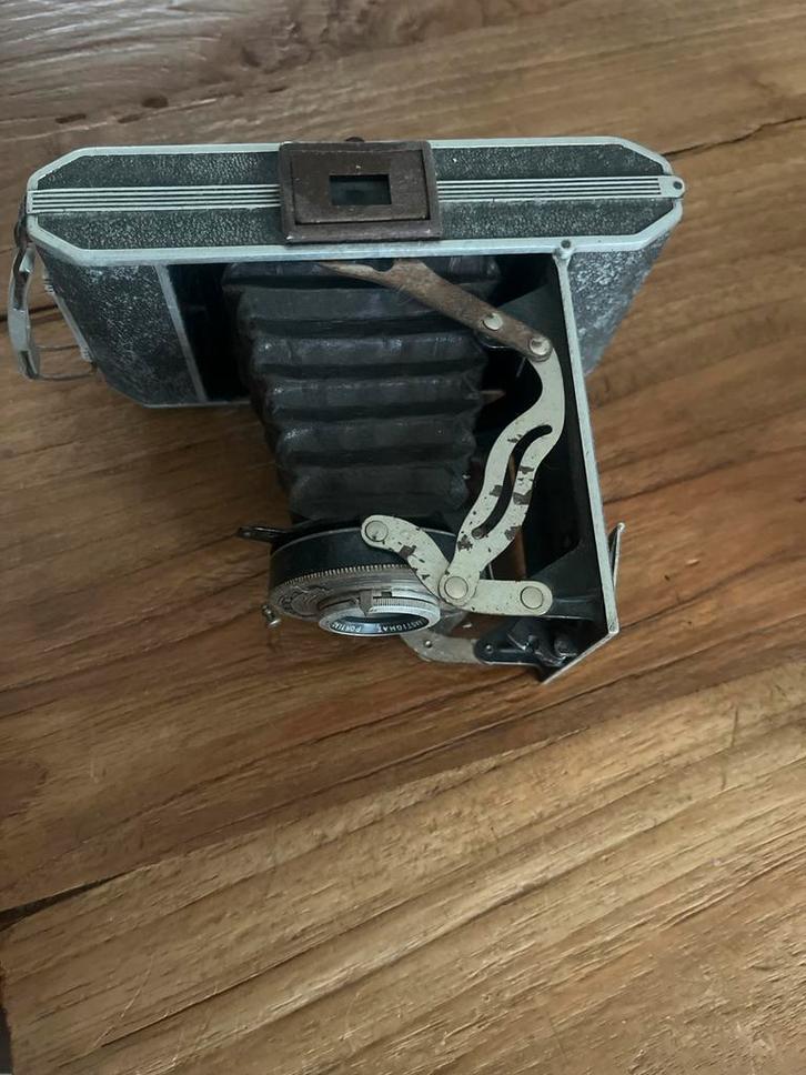 Vintage Pontiac Paris Anastigmat Vouwcamera, Audio, Tv en Foto, Fotocamera's Analoog, Gebruikt, Compact, Overige Merken, Ophalen