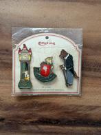 Efteling pinset de wolf en zeven geitjes op kaartje, Verzamelen, Efteling, Ophalen of Verzenden, Zo goed als nieuw, Button of Speldje