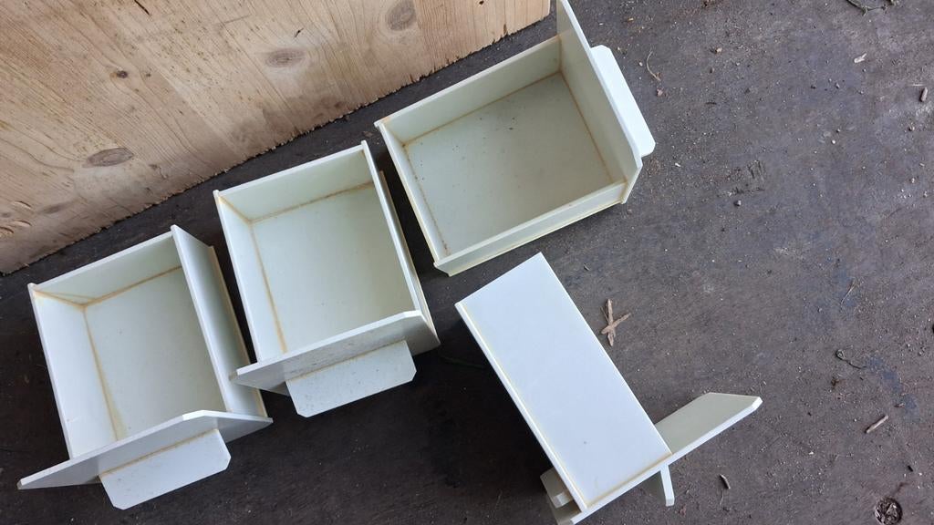 4x kunststof kanarie nestkastje voorfront, Dieren en Toebehoren, Ophalen, Zo goed als nieuw, Kooi-accessoires