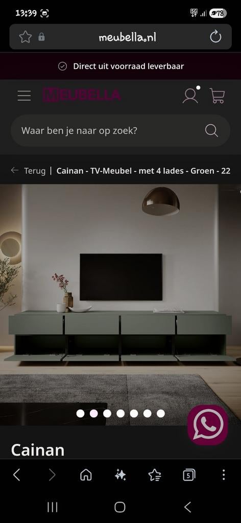 Tv kast groen, Huis en Inrichting, Kasten | Televisiemeubels, Ophalen, Nieuw, 25 tot 50 cm, Minder dan 100 cm