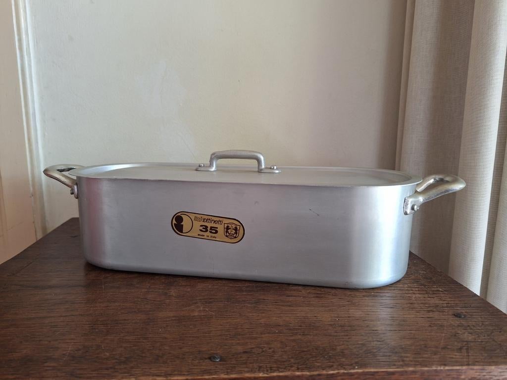 Aluminium visketel/vispan. Ottinetti/Italië,  nieuw., Huis en Inrichting, Ophalen of Verzenden, Nieuw, Koekenpan of Braadpan
