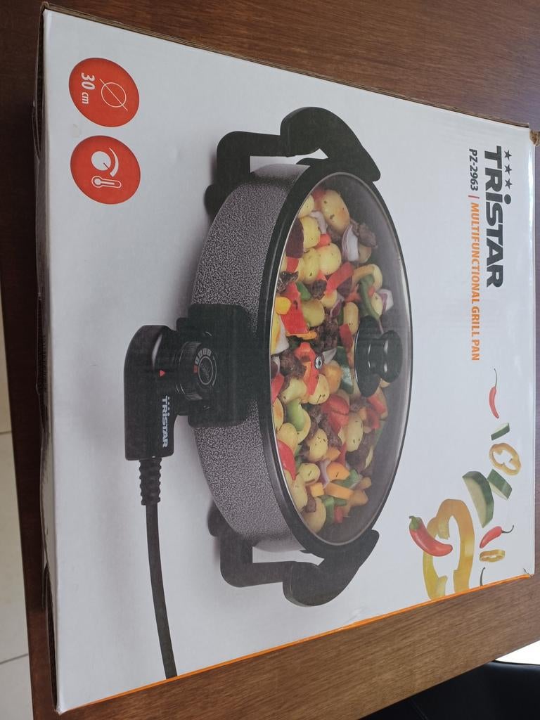 Tristar Multifunctionele Grillpan PZ2963 - 30cm, Ophalen of Verzenden, Nieuw, Tafelgrill