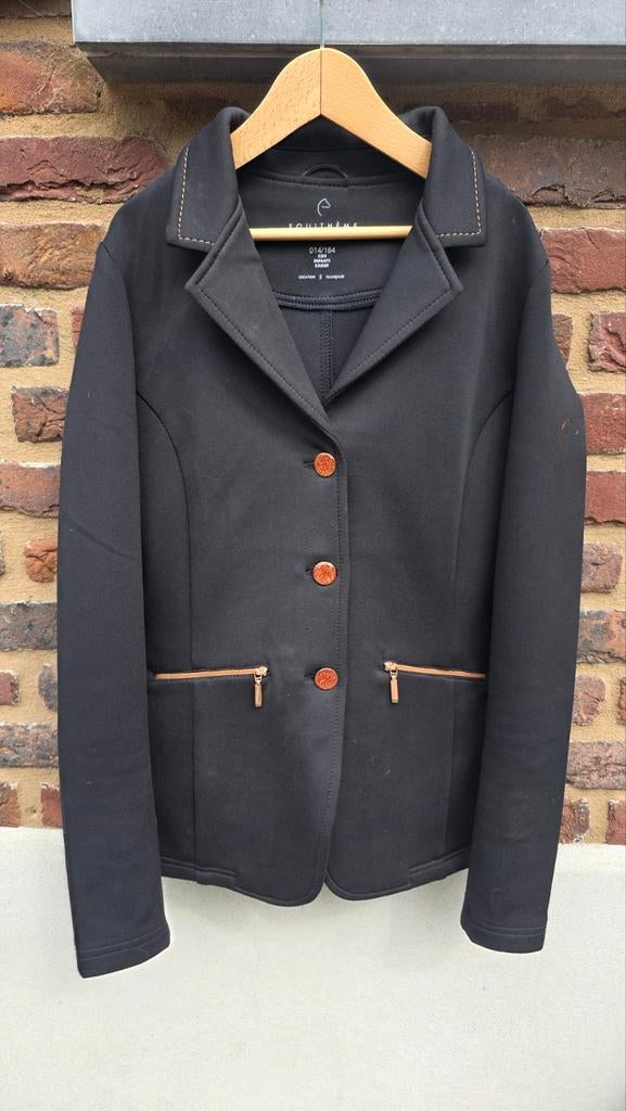 Wedstrijdjasje paardrijden Equithème maat 152 zwart, Kinderen en Baby's, Ophalen of Verzenden, Zo goed als nieuw, Jongen of Meisje