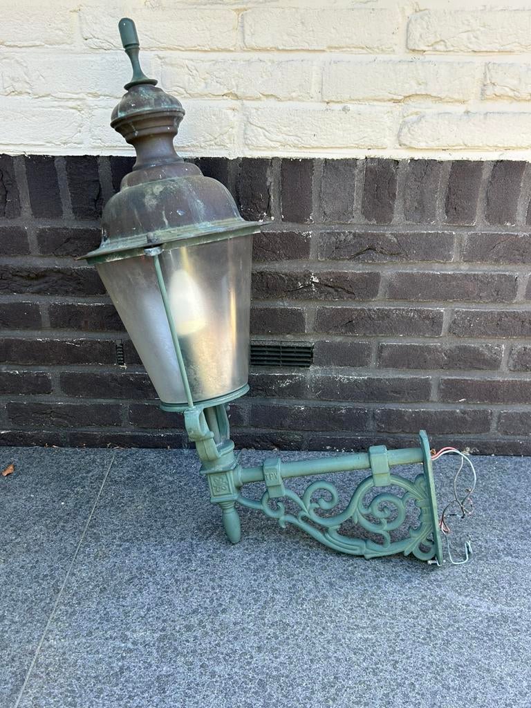 7 Klassieke vintage buitenlampen, Staande lamp, Ophalen of Verzenden, 50 tot 250 watt, IJzer