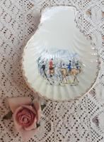 Vintage Franse schelp/ vide poche met ruiters en paarden, Antiek en Kunst, Ophalen of Verzenden