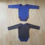 Blauwe en donker grijze Hema rompers 62 - 68, Kinderen en Baby's, Babykleding | Maat 62, Ophalen of Verzenden, Nacht- of Onderkleding