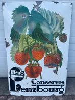 Emaille Bord Hero Conserves, Verzamelen, Merken en Reclamevoorwerpen, Ophalen, Gebruikt, Reclamebord