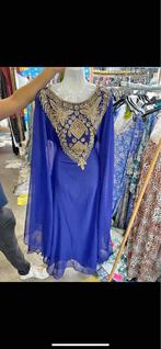 donkerblauw met goud Jelaba, Kleding | Dames, Gelegenheidskleding, Maat 38/40 (M), Overige typen, Blauw, Ophalen of Verzenden