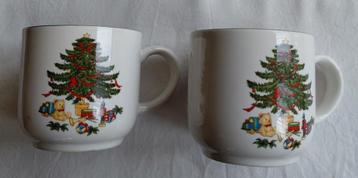Jaren 80 creme kopjes Vitromaster Christmas Tree kerstboom   beschikbaar voor biedingen