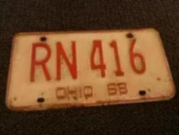 Kentekenplaat licenseplate Ohio 1968 USA beschikbaar voor biedingen