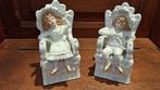 Twee mooie biscuit porseleinen beeldjes, Antiek en Kunst, Antiek | Porselein, Ophalen of Verzenden