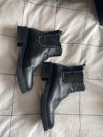 Manfield Zwarte Enkellaarsjes, Ophalen, Zo goed als nieuw, Zwart, Lage of Enkellaarzen