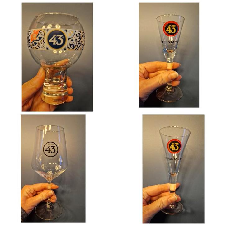 Diverse Licor 43 glazen - set van 4, Verzamelen, Merken en Reclamevoorwerpen, Ophalen of Verzenden